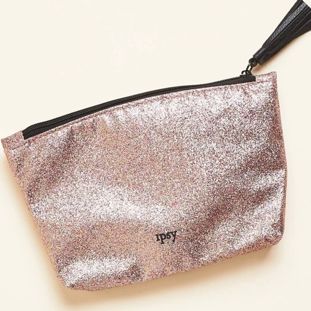 Ipsy Shimmering Glittered Glam Clutch Cosmetic Bag